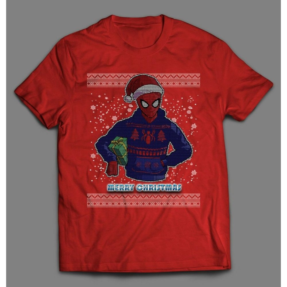 SPIDEY MERRY CHRISTMAS HIGH QUALITY HOLIDAY SHIRT